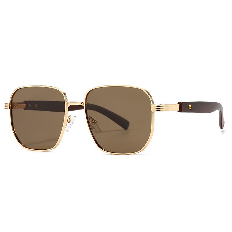 New Fashion Men Driving Sunglasses Retro Spring Leg Driving Outdoor Sports Metal Rectangular Decorative Glasses Women Uv400