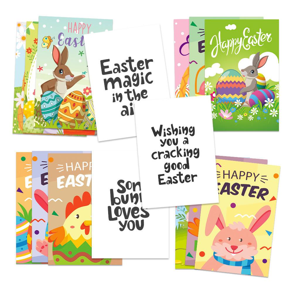 Easter Cartoon Themed Rabbit Pattern Paper Postcard Party Invitation Card