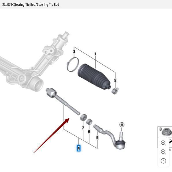 Steering Rack Tie Rod Ball Joint for BMW X5/X6 E70/E71 (Part: 32106793496)