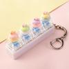 Cute Sticker DIY Button Squeeze Toy Keychain - Stress Relief Pendant