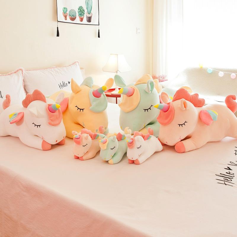 Regenbogen Einhorn Puppe Pony Tier Plüschtier Mädchen Geburtstagsgeschenk Süße Stoffpuppe