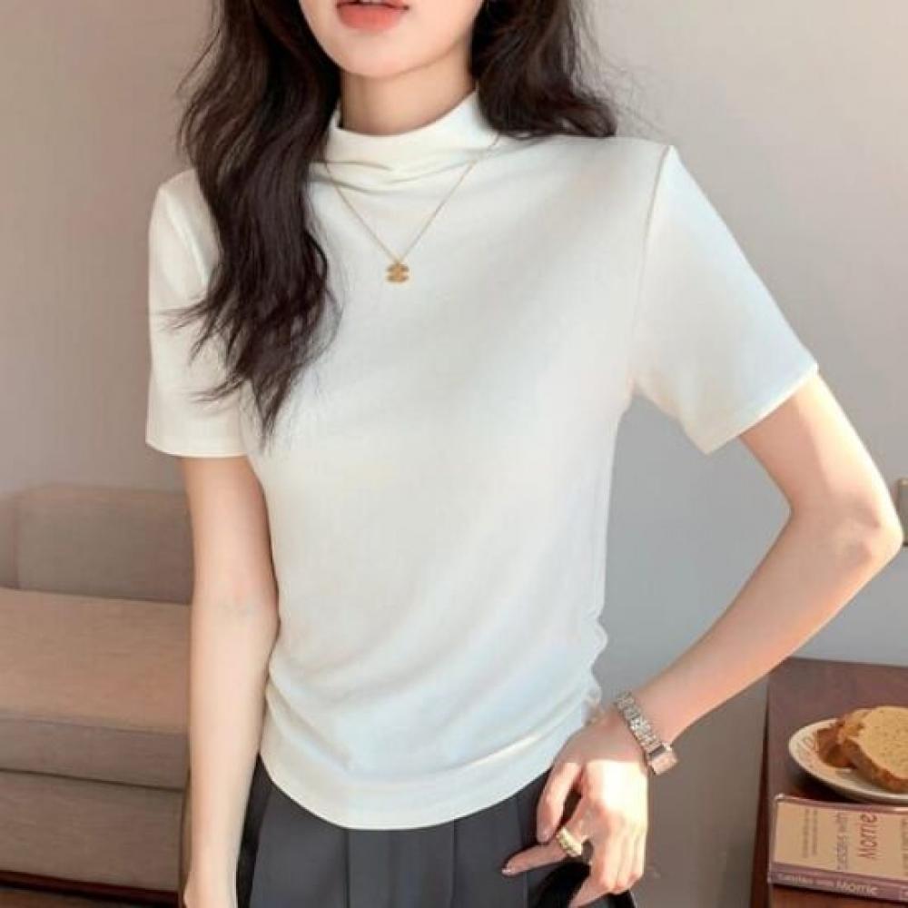 Navava Women Simple Daily Half Polo ShorT Sleeve T shirT nT2840 1+1