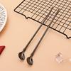 7Pcs Milkshakes Cocktails Coffee Juice Straw Set 2-in-1 Stainless Steel Straw Spoon Set Reusable Drinking Straws Bar Accessories