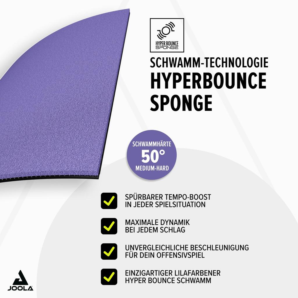 JOOLA Dynalize AGR MAX TGRUB022 Table Tennis and for Advanced Black Rubber, Inverted, Spin, Speed, Grip, Response, Impact, Players, (011)