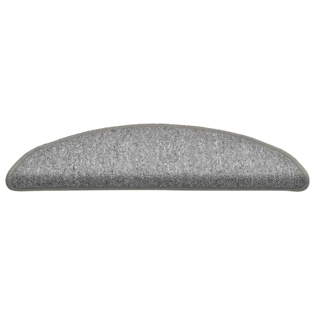 Step Mats 15 Pcs. 56 X 17 X 3 Cm Light Grey Semi Round