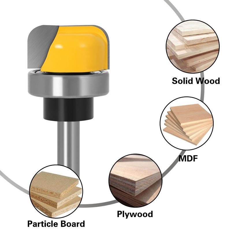 1-1/8" Diameter Bowl & Tray Router Bit - 8mm 6mm 1/4inch Shank