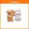 Cute Plush Keychain Set With Cartoon Animal Rabbit Bear Design For Gift And Accessories