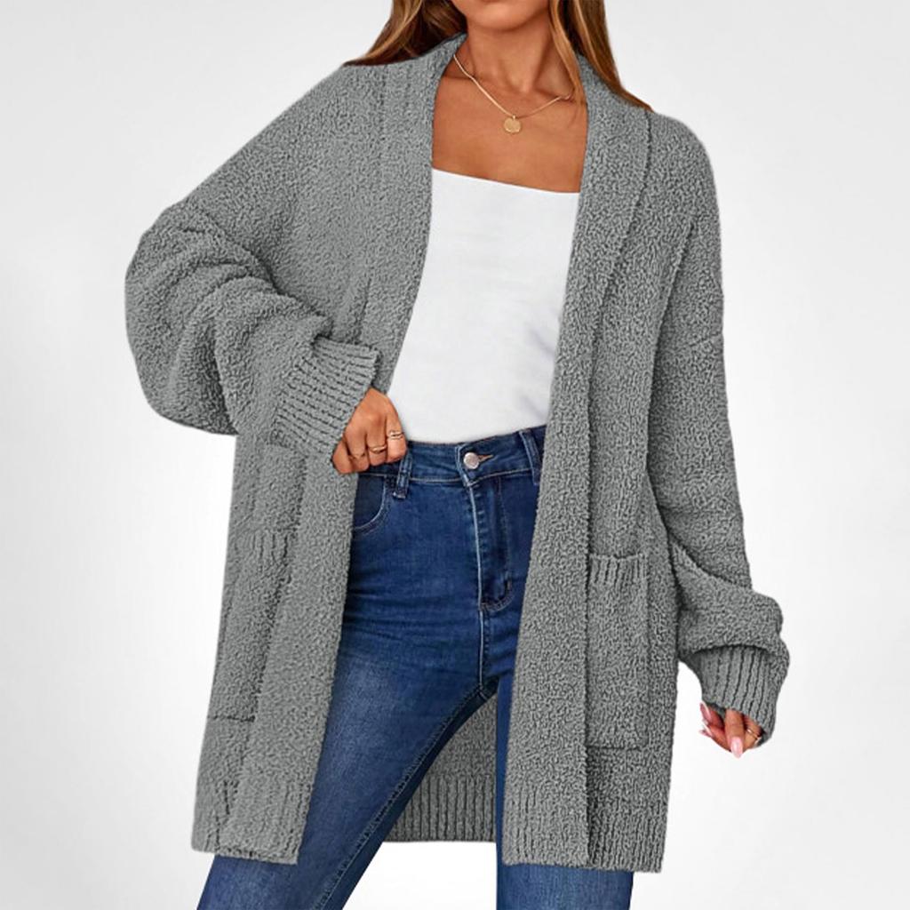 Women's Casual And Fashionable Loose Long Sleeved Sweater Jacket