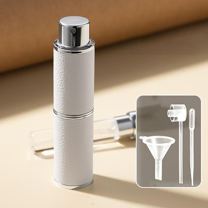 8Ml Refillable Perfume Bottle High-End Leather Sub-Bottling Portable Mini Travel Empty Cosmetic Containers Spray Atomizer Glass белый
