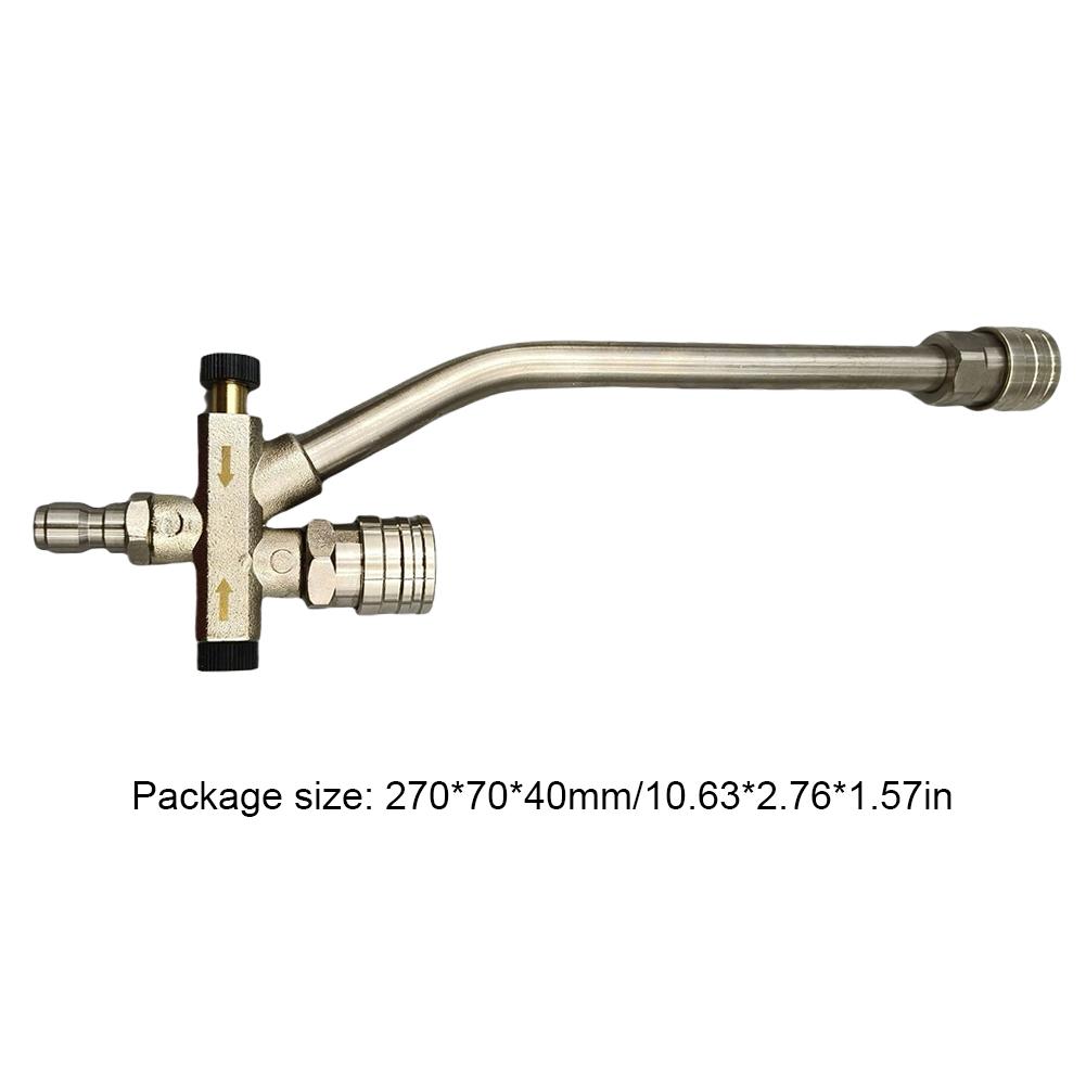 Dual Valve Dual Valve Snow Foam Spray Gun Stainless Steel Foam Lance Nozzle Foam Generator Accessories for High Pressure Washer