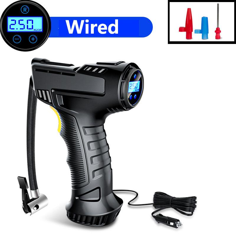 Portable Wireless Car Tire Pump & Tire Pressure Monitor Smart Digital Displays Rechargeable Tire Inflator Equipment Auto Air Pump 120W