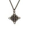 Collana Ciondolo Nodo Celtico Triquetra Stella di Davide Pendente Gioielli Vintage Boho Catena 43cm