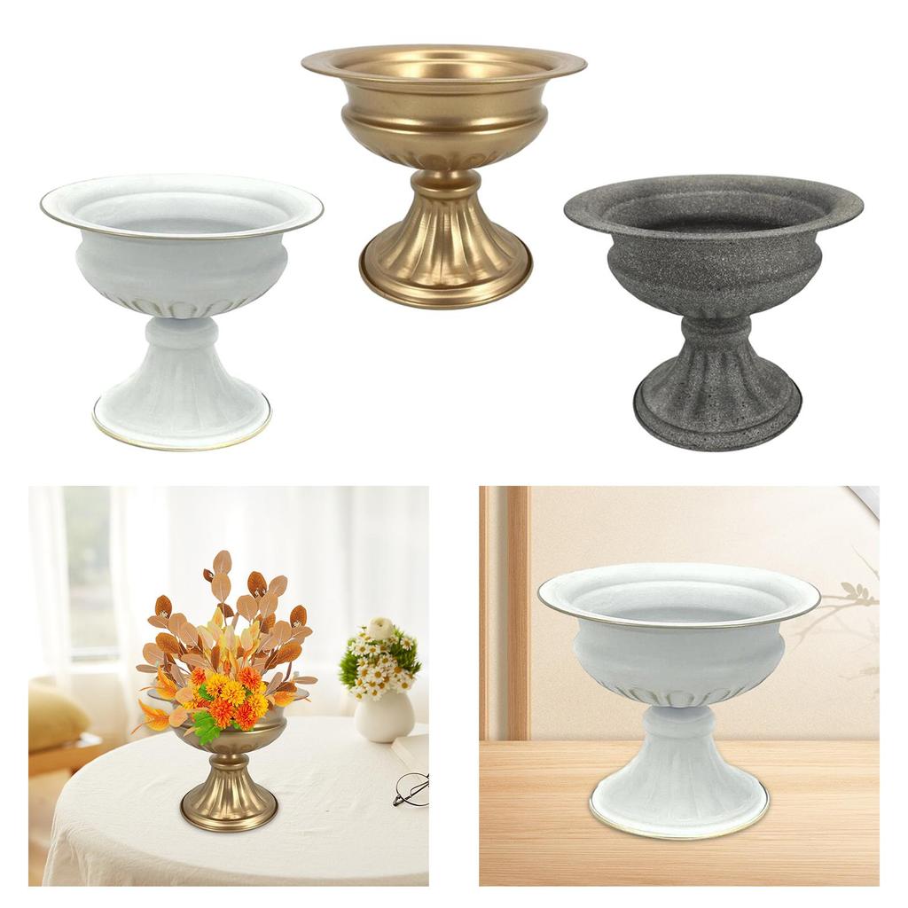 Flower Vase European Style Metal Flower Pot Floral Arrangement Planter Vase for Tabletop Bar Holidays Living Room Anniversary