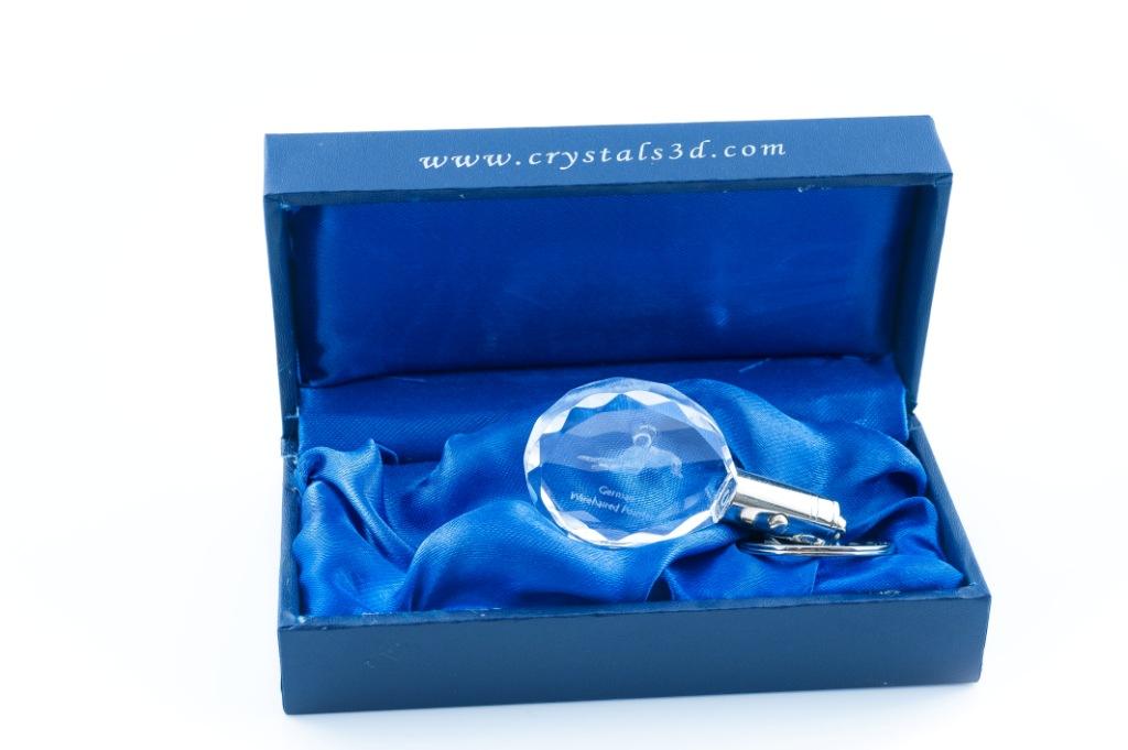 German Wirehaired Pointer - Pendant with a Photo of a Dog, Crystal Key Ring In a Gift Box, a Unique Gift by Art-Dog