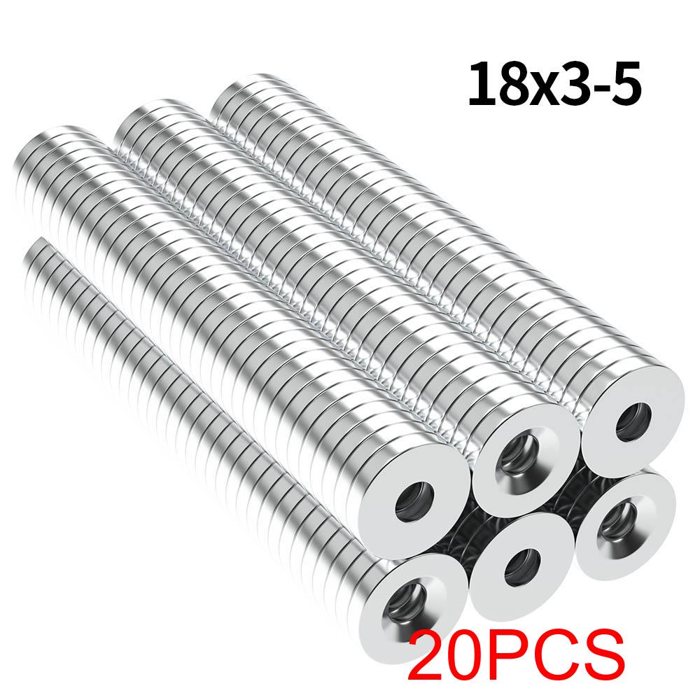 Super Strong Neodymium Magnet N35 NdfeB Permanent Magnetic imanes Round With Holes Powerful Magnets Refrigerator Magnet