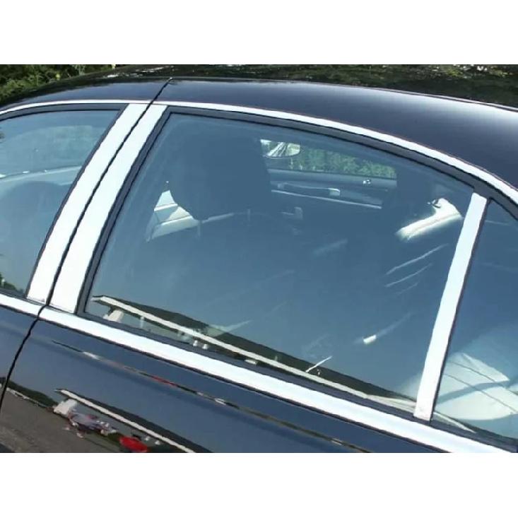 Fit For Lincoln Town Car 1998-2011 Slivery CAR Pillar Posts Door Moulding Trim Window Sticker Decal Cover Set Accessories