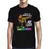 1Tee Mens Sorry My Dinosaur Ate Your Unicorn T-Rex T-Shirt