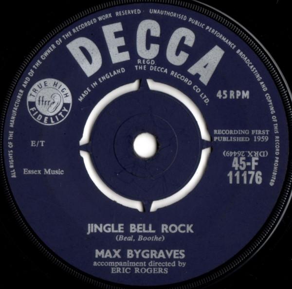 

7inch Record MAX BYGRAVES - Jingle Bell Rock 45F11176 Decca UK Pop Used