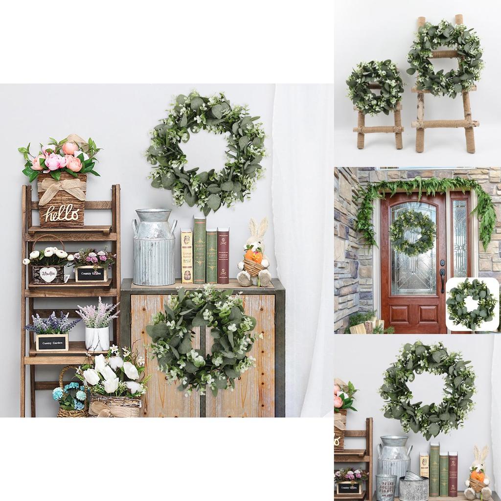 Small Eucalyptus Hanging Wreath Artificial Plant Door Decoration