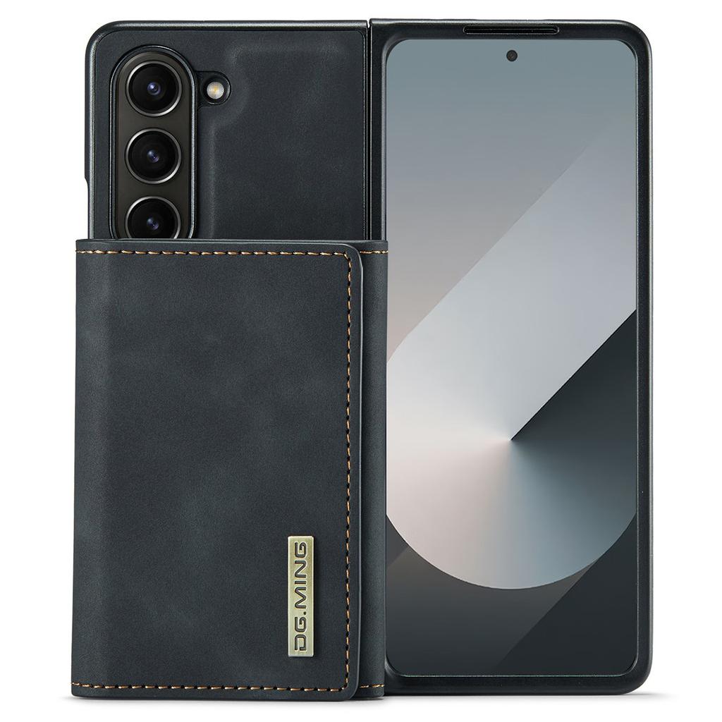 Funda DG.MING Serie M1 para Teléfono Samsung Galaxy Z Fold6 5G, Cubierta Trasera de PU + TPU + PC con Cartera Plegable Magnética y Soporte