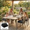 Outdoor Chair Seat Cushions Set Of 2 Garden Chair Cushions With 7cm Thick Foam And Ties Black
