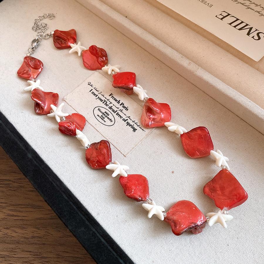 Vacation Style Beaded Necklace Sweet Clavicle Chain Luxury Jewelry Wholesale