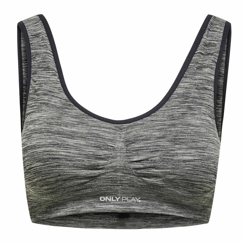 

Женский серый бесшовный бюстгальтер с глубоким вырезом на резинке ТОЛЬКО