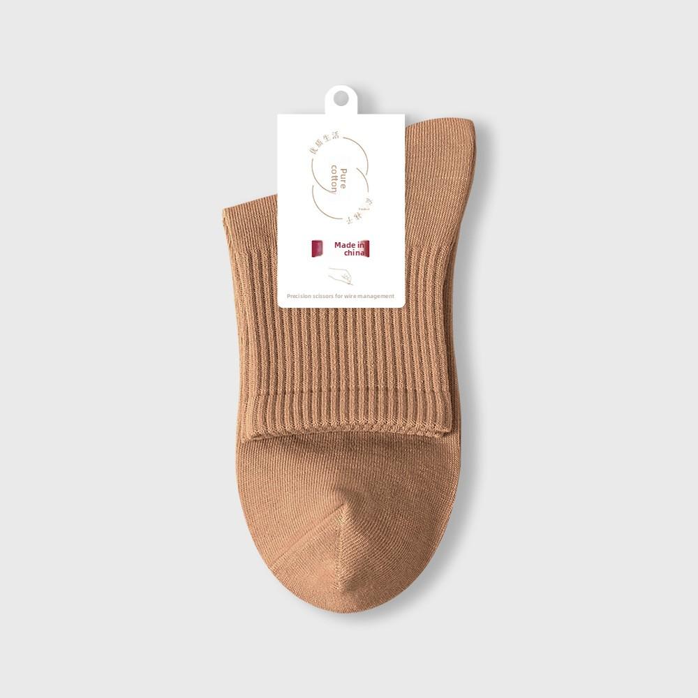 

Женские весенне-осенние носки-гольфы спортивные бесшовные из чистого хлопка, антибактериальные, дезодорирующие, влагоотводящие 1 pair