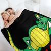 Lazy croc Throw Blanket Soft Plaid Cute Plaid Hair Baby Blankets