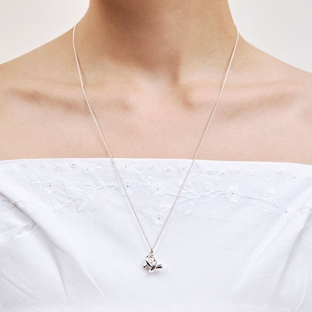 Pretzel Pendant Necklace
