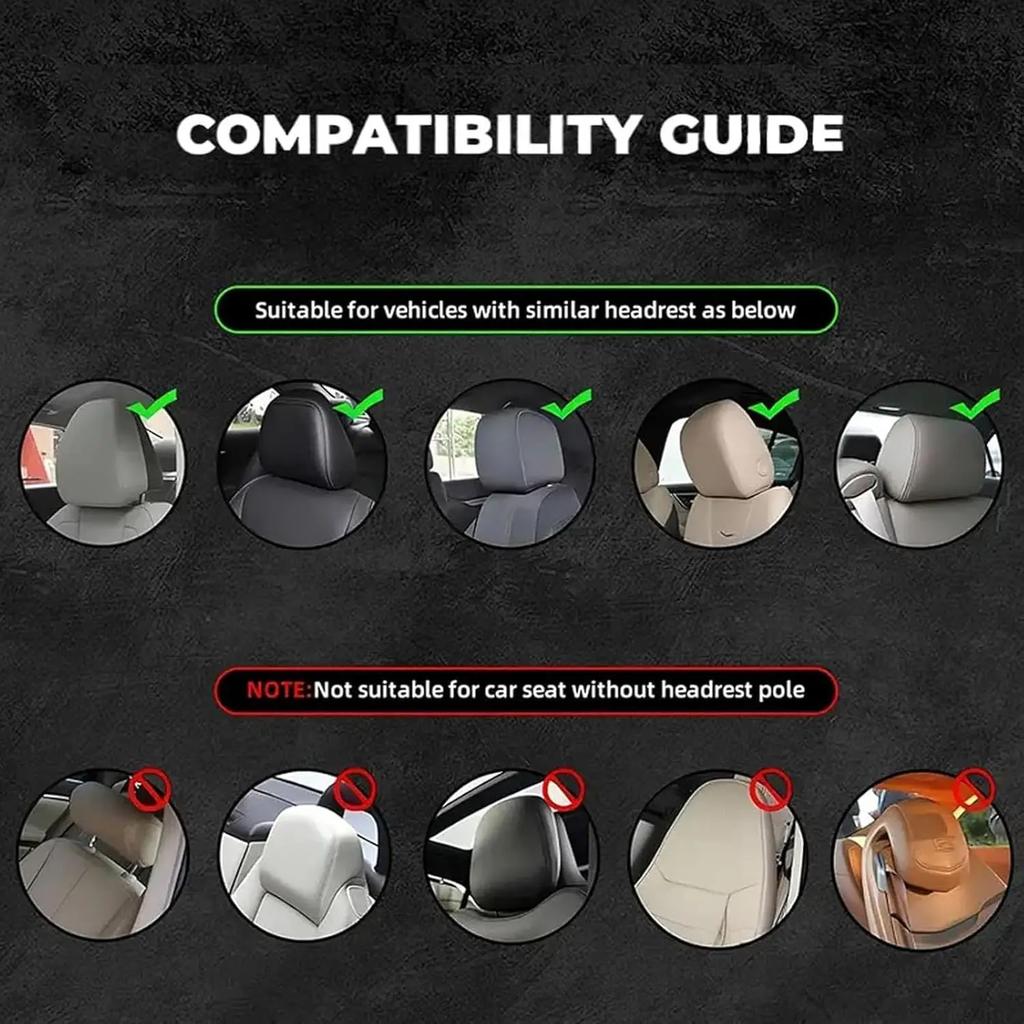 2PCS Universal Fit Double-Sided Print Car Seat Head Protector Ferocious Animal Designs Cars Headrest Covers for Cars Vans Trucks