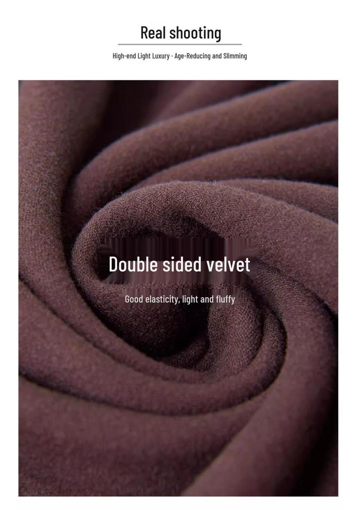 Women's Slim Thermal Patchwork Fleece T-Shirt for Autumn/Winter