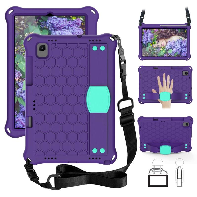 IPad 11 Case With Honeycomb Design 9.7 10.2 Inch Tablet Protective Cover Strap Stand Shockproof Silicone Shell