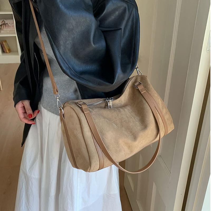 Fashion Women Shoulder Bag Faux Suede Crossbody Bags High Capacity Matte PU Leather Female Tote Handbags