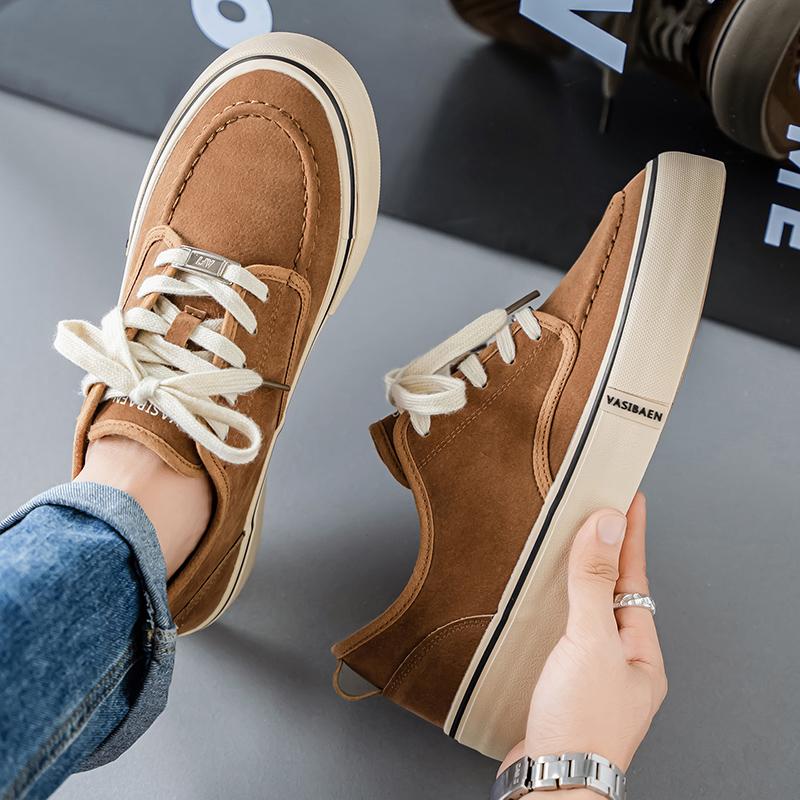 Men 's Casual Four Seasons Fashion Canvas Skateboarding Students Comfortable Sneakers Boys Trending Soft Sole Breathable Shoes