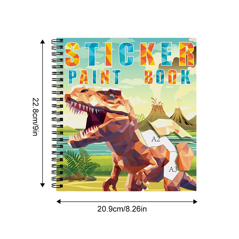 Stickers Paint Book For Kids Christmas Gifts Toddler Travel Toy Paint By Sticker For Airplane Car Sticker by Number Brain Games