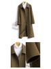 Women's Slim Long Wool Coat with Peter Pan Collar