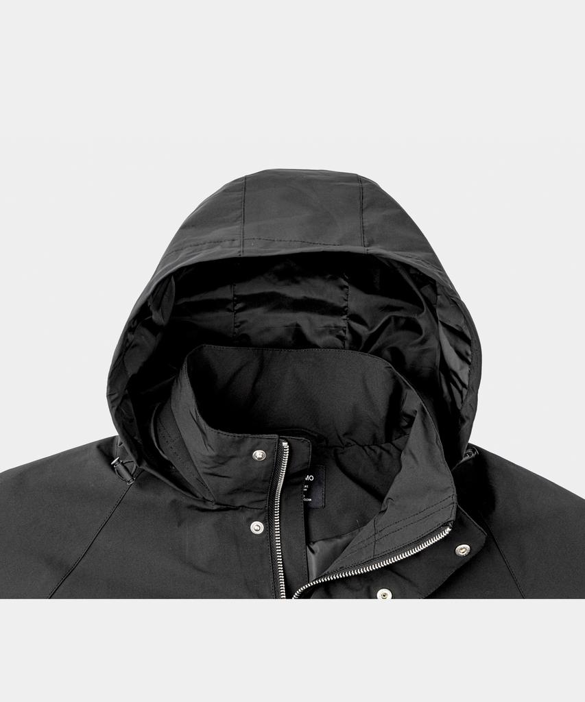 Lettercomo Waterproof Windlight Parka Jacket Black