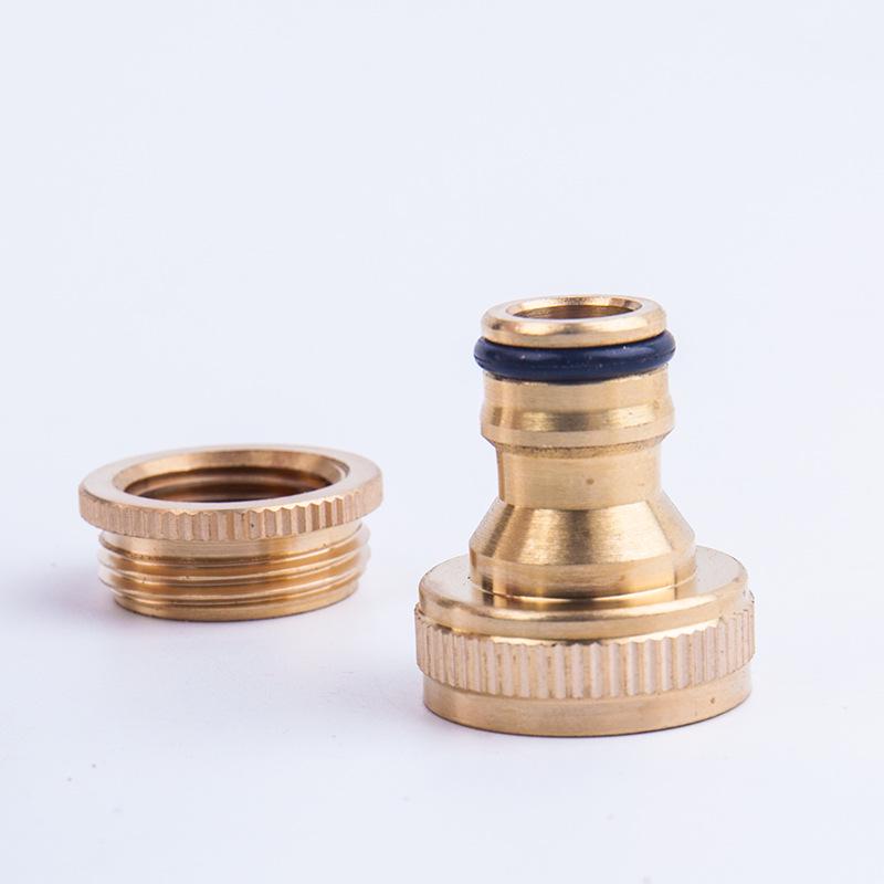 46-Minute Standard Connector: All-Copper Quick Connector for Washing Machine Faucet & Car Wash Water Gun Hose.