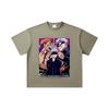 260 GSM Double Yarn 32 Count 100% Cotton Jujutsu Kaisen V9 Sukuna Gojo Print Unisex Heavy Cotton T Shirt