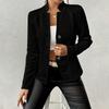 Women's Fashion Solid Color Long Sleeve Button Short Cardigan Coat