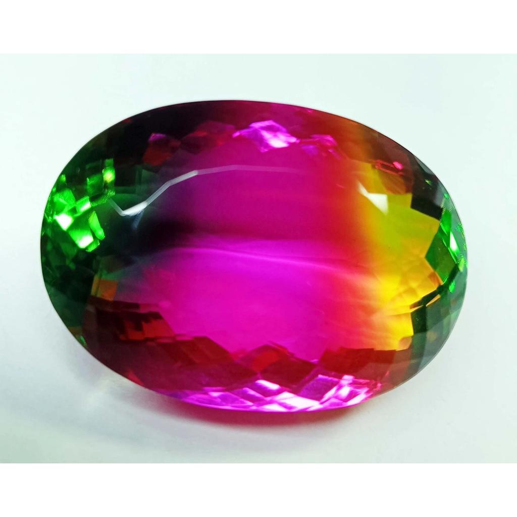 Natural Ametrine Bi-Color Oval Cut 75+ Ct Fabulous Certified Loose Gemstone