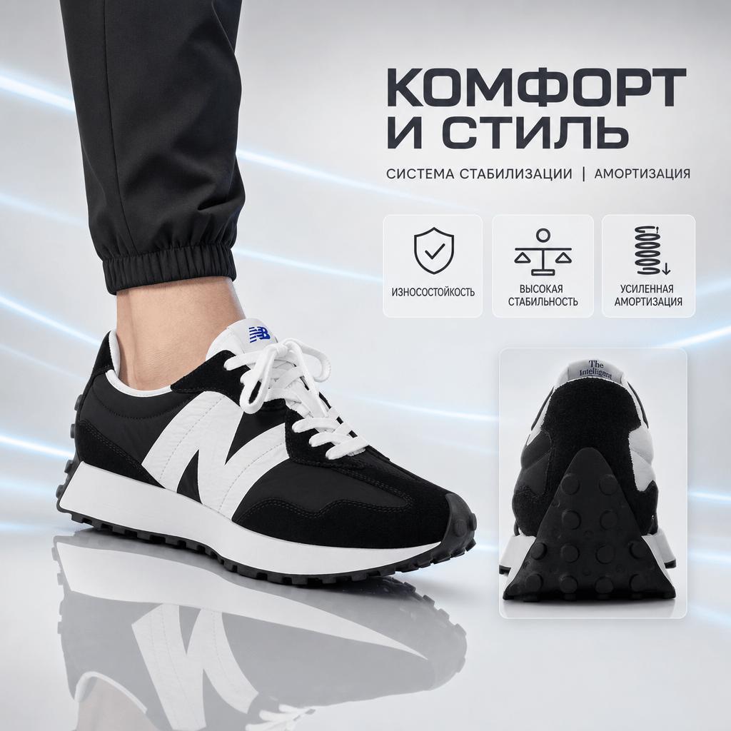 New Balance 327 Black Unisex Sneakers Summer-Fog MS327LF1