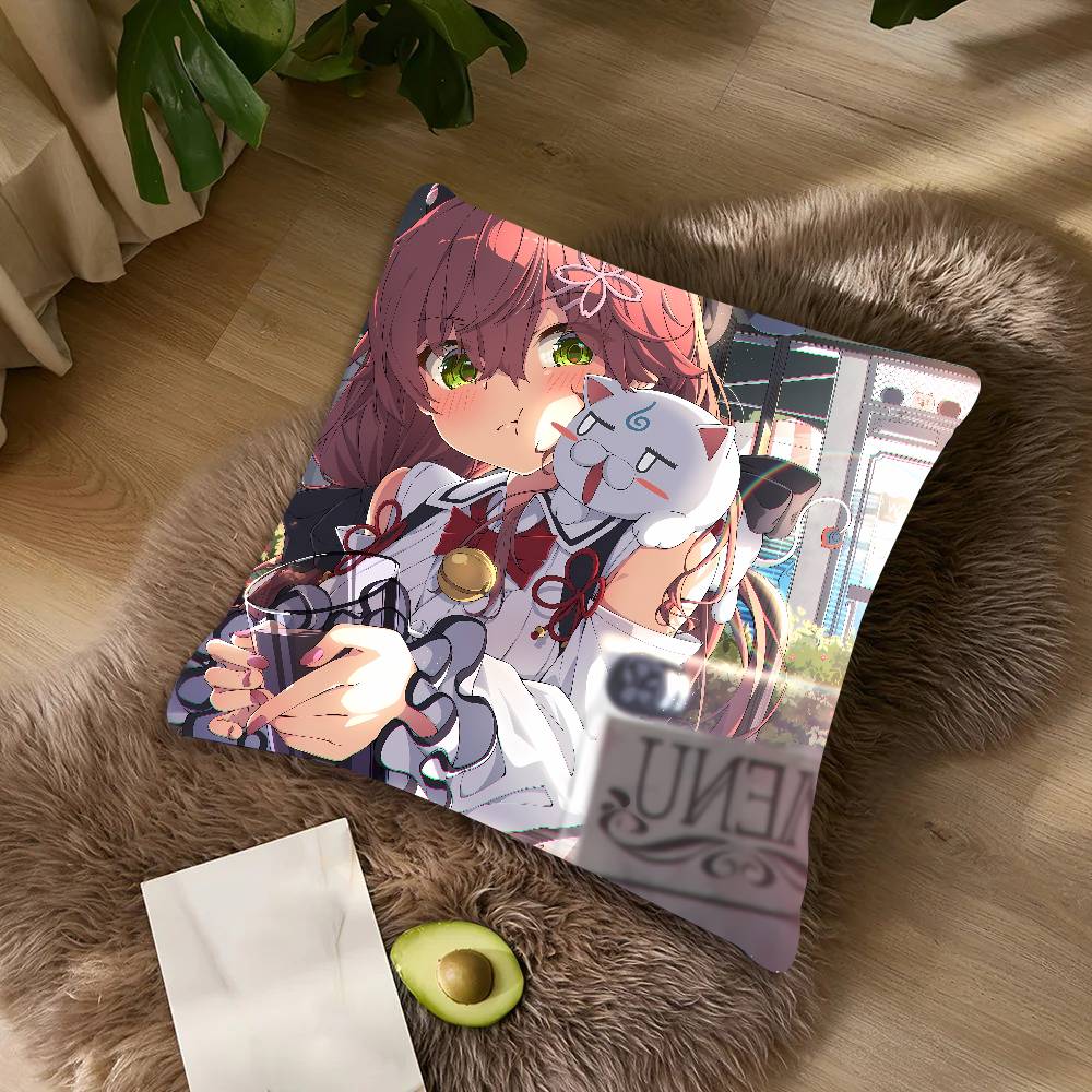Cute Hot Girl Kawaii Sakura Miko Cushion Cover Decor Home Throw Pillow Covers For Couch Camping Pillow Cover Decorations