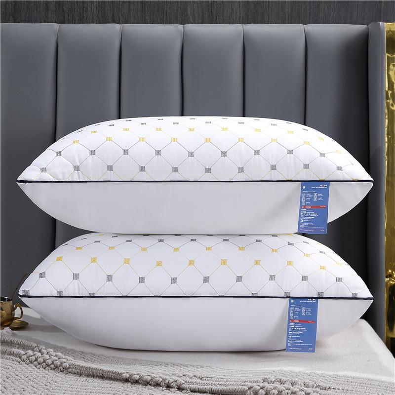 Pillow Core Non-collapsible Fiber Pillow Core Adult Household Neck Pillow 48x74cm Pair