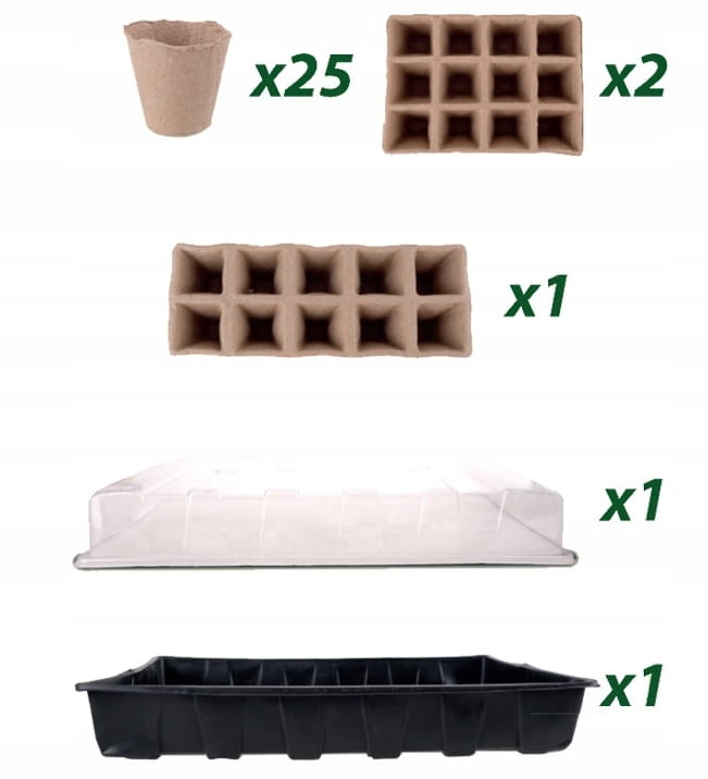 Mini greenhouse seedling set, 30 pieces