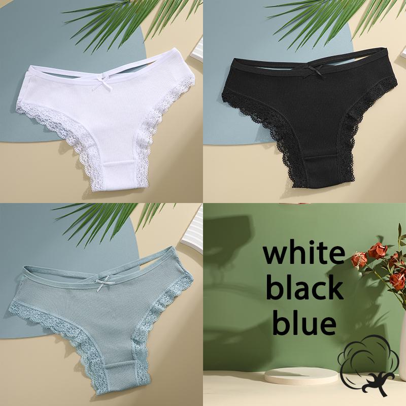 3 pezzi/set slip in cotone da donna mutandine a vita media biancheria intima sexy da donna mutandine con fiocco e spalline intimo comodo da donna