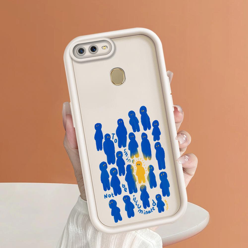 Soft Silicone Square Ladders Cartoon Pattern Full Cover Camera Protection Shockproof Case for OPPO Reno Realme OnePlus