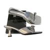 High-heeled cool slippers New summer square-headed open-toed versatile butterfly low-heeled slippers