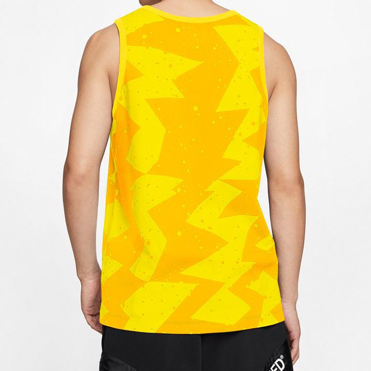 Jordan Printed Poolside Basketball Tank Top Men Tops Yellow CJ6231-728